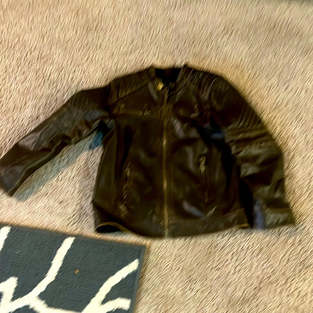 Brown leather like jacket